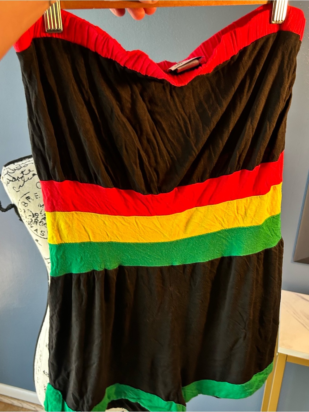 Hi-lense strapless reggae Rastafari romper shorts ⭐️5FOR$25⭐️ - Picture 4 of 10